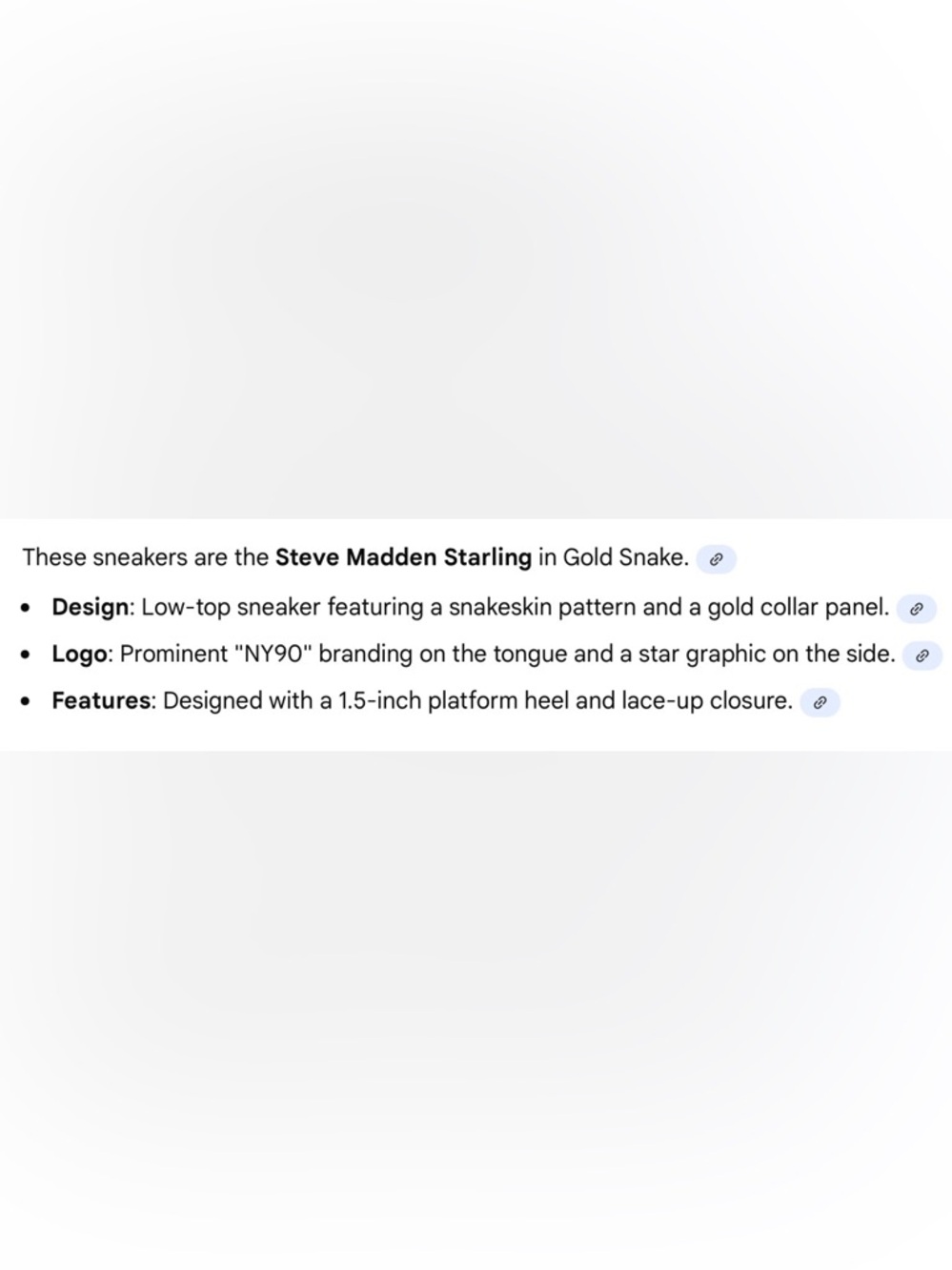 Steve Madden Metallic Gold & Cream Snake-Print Sneakers - Picture 12 of 12